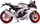 Model motori Daff RMZ Aprilia RSV4 RR 2020, shkalla 1:12, argjend