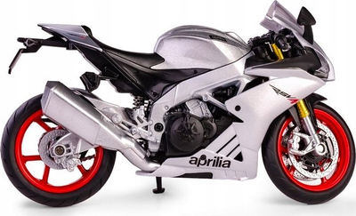 Model motori Daff RMZ Aprilia RSV4 RR 2020, shkalla 1:12, argjend