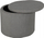 Puf ruajtës Venture Home Dunken, 51x51x43 cm, material teddy, gri