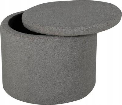 Puf ruajtës Venture Home Dunken, 51x51x43 cm, material teddy, gri