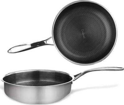 Tigan Orion COOKCELL, 26 cm, me sipërfaqe jo ngjitëse 3 shtresa, ngjyrë argjendtë
