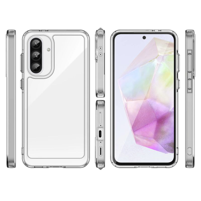 Këllëf telefoni Hurtel Outer Space për Samsung Galaxy A26, kornizë e butë, TPU PC, transparent