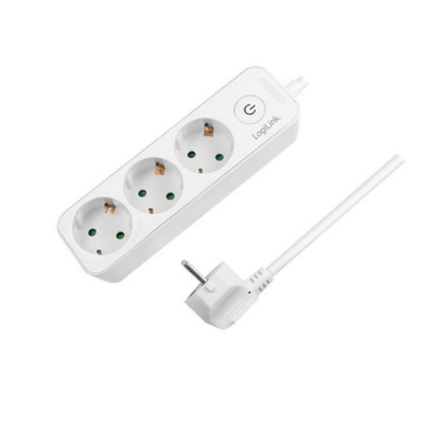 Kabllo vazhduese Logilink 3-way + switch, 1.5 m