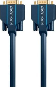Kabllo VGA Clicktronic Casual Series, HD-15 M në HD-15 M, 5m, blu e errët