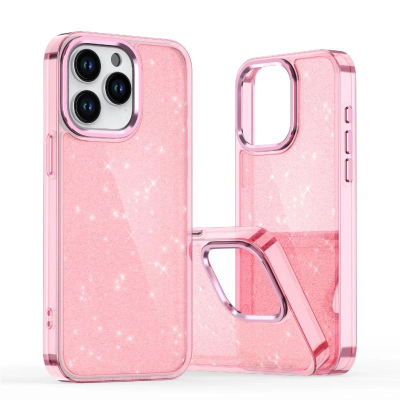 Маска за телефон Hurtel Glitter за Samsung Galaxy S25 Edge, TPU, со светки, розова