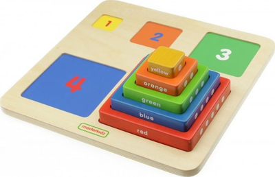 Piramidë edukative prej druri Masterkidz Counting Colors, shumëngjyrëshe