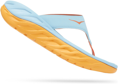 Влечки HOKA Ora Recovery Flip за жени, EVA, опоравување, сино жолто