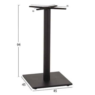 Bazë tavoline bari HM METAL BASE BAR HM474.20, lartësi 94cm, metal, gri mat