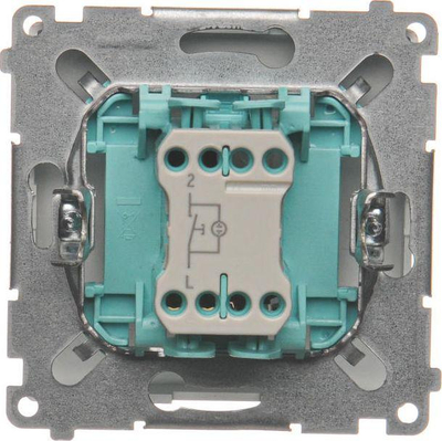 Buton i ziles Kontakt-Simon, 10 AX, 250 V, argjendtë mat