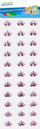 Stickers dekorativë vetëngjitës CRAFT WITH FUN Crystals Pink Crown, set 33 copë, rozë