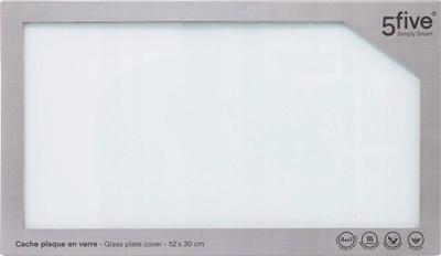 Mbulesë sobe 5five Glass Plate Cover, xham i temperuar, 52 x 30 cm, e bardhë