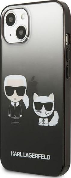 Mbulesë telefoni Karl Lagerfeld për iPhone 13 Mini, 5.4", plastikë, gradient e zezë