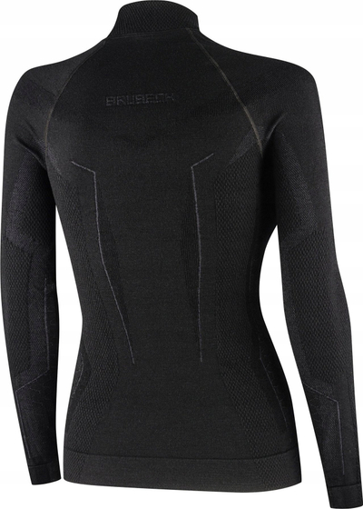 Bluzë termike ski për gra Brubeck Extreme Merino Wool, lesh merino, madhësia L, e zezë