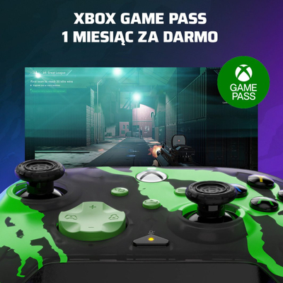 Kontroller PDP XS Rematch, me kabllo, i zi / i gjelbër