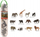 Set lodrash CollectA Mini Wild Safari A1105, 12 copa, shumëngjyrëshe