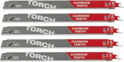 Tehe për sharrë reciproke Milwaukee TORCH, 12", 10 TPI, set me 5 copa