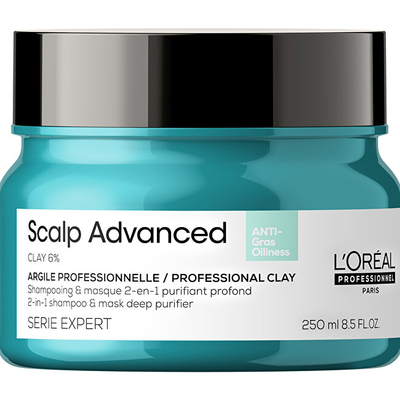 Shampo për flokë L´Oréal Professionnel Scalp Advanced (Anti-Oiliness 2-in-1 Clay), 250 ml