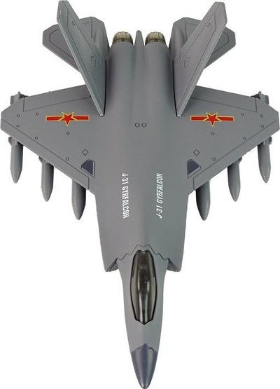 Lodër avion luftarak Leantoys Fighter Plane, shkallë 1:72, me fërkim, gri e errët