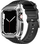 Komplet rrip dhe kasë Kingxbar CYF148 për Apple Watch 44/45mm, 2 në 1, argjend