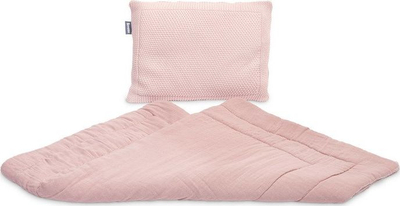 Set krevati Sensillo Knitted Muslin Crib Set, 2 copa, për krevat fëmije, rozë