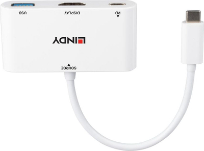 Пристапна станица Lindy USB C 43340, HDMI, USB 3.0, сива