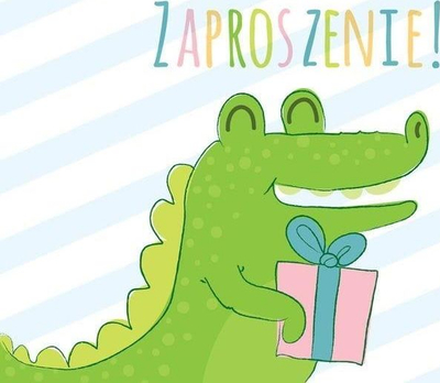 Ftesa ditlindje Kukartka ZZ-072 Crocodile, set 5 copë, shumëngjyrëshe