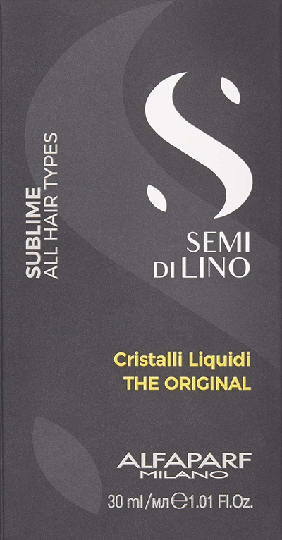Vaj për flokë Alfaparf Milano Semi Di Lino Sublime Cristalli, hidratues, shkëlqim i lartë, 30ml