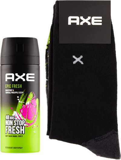 Set për trup Axe Epic Fresh, Deodorant 150 ml + Çorape