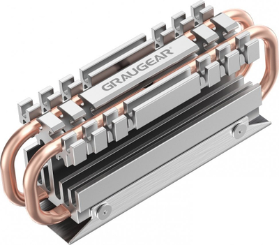 Sistem ftohje për SSD GRAUGEAR G-M2HS06, M.2 NVMe, heatsink alumini me bakër, gri