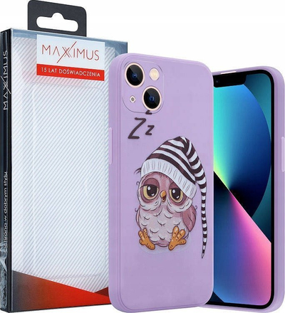 Futrollë Maxximus MX Owl Sleepy për Samsung A72 4G 5G, plastik, vjollcë