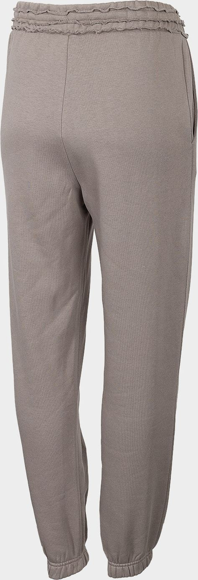 Trenerka për femra 4F Warm Pants, pambuk, prerje e lirshme, bezhë