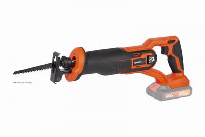 Sharrë reciproke pa kabllo Powerplus POWXG2025, 20V Li Ion, me bateri dhe karikues, portokalli