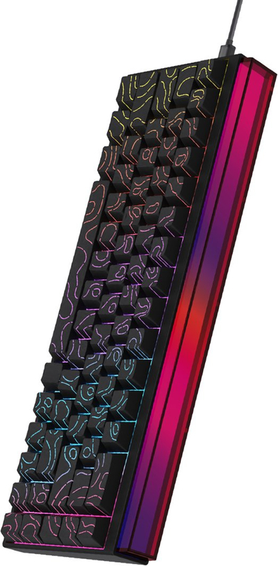 Tastierë mekanike Ajazz NK68, Red Switch, me kabllo USB-C, e zezë