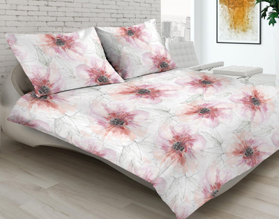 Сет постелнина Satine Bedding 17A Premium Matex, 140x200 cm, 100% памук, светло розева
