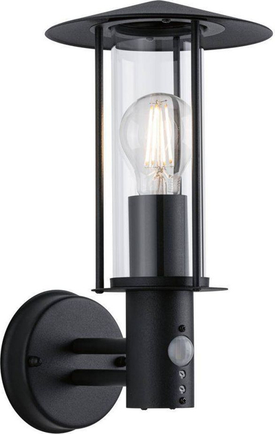 Aplice murale Paulmann Dark, IP44, me sensor lëvizje, gri e errët