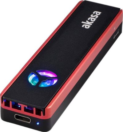 Kuti e jashtme SSD Akasa AK-ENU3M2-06, M.2 PCIe NVMe, USB-C 3.2 Gen 2, alumini