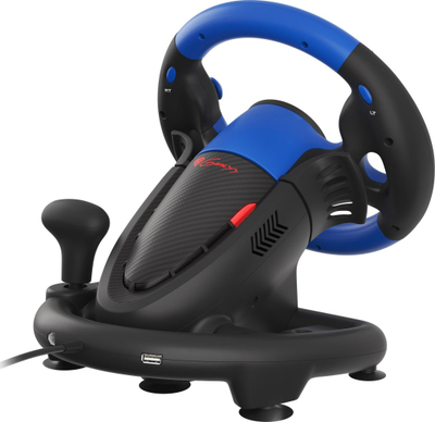Set timon gaming me pedale dhe gamepad Genesis Seaborg 400, me kabllo, PC dhe konzola, i zi e blu
