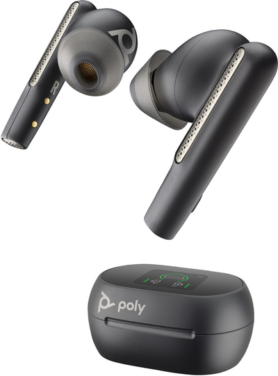 Kufje TWS Poly Voyager Free 60+ UC, me mikrofon, Bluetooth, të zeza