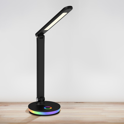 Lampë tavoline Sanico Neptun 325044, LED 7W, 4000K RGB, e zezë