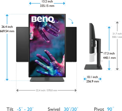 Monitor BenQ PD2506Q - LED, 25", QHD, i zi