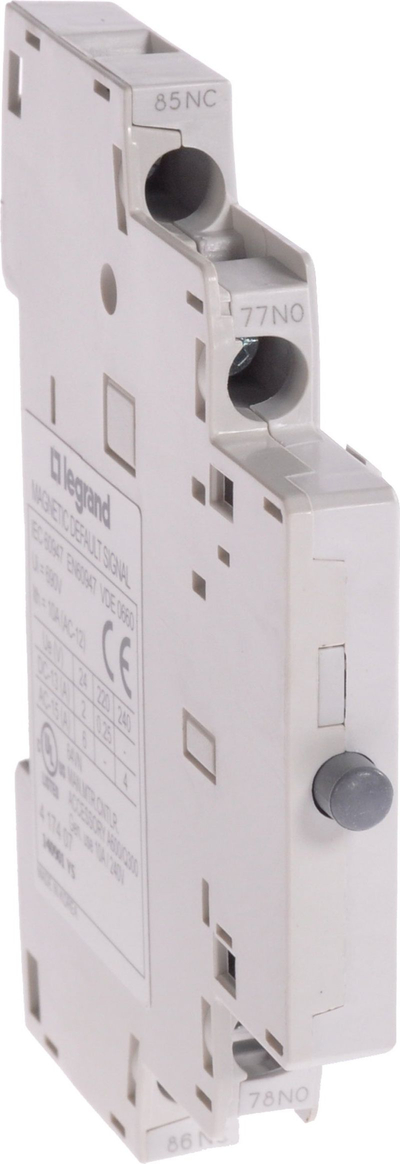 Kontakt sinjalizues Legrand 417407, për ndërprerës motorik MPX³, 1NO 1NC, 10A, gri