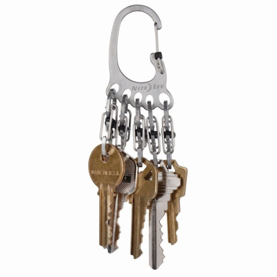 Држач за клучеви Nite Ize BigFoot KeyRack, 5x карабин MicroLock, не’рѓосувачки челик