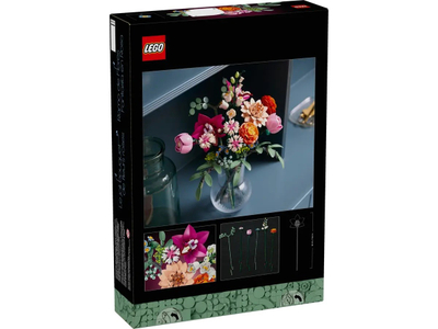 Set LEGO Pink Flower Bouquet 10342, buqetë me lule, model dekorativ, rozë