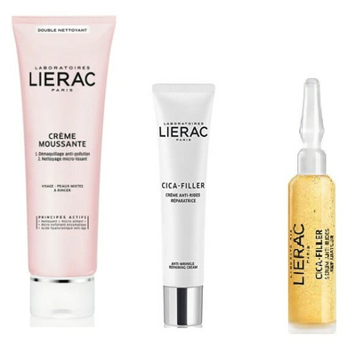 Set Krem pastrues 30 ml + Krem anti-rrudhë 10 ml + Serum anti-rrudhë 10 ml Lierac