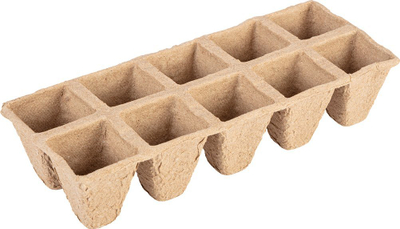 Set vazoje me tabaka Verto 15G466, plastikë e biodegradueshme, për 10 bimë, jeshile