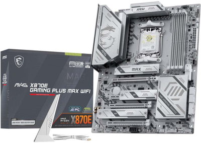 Pllakë amë MSI MAG X870E GAMING PLUS MAX WIFI, ATX, DDR5, gri