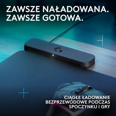Mousepad gaming Logitech G Powerplay 2, karikim wireless, 34 x 28 cm, ngjyrë e zezë