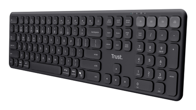 Tastierë wireless Trust Vaiya, USB, materiale ABS PC, e zezë