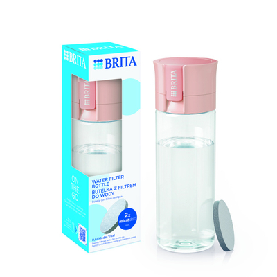 Shishe filtruese BRITA Vital, 0.6L, me 2 filtra MicroDisc, pjeshkë pastel