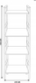 Raft librash Trends4You Bookshelf Metal, 4 rafte, 29.5x23.5x106.5 cm, i zi